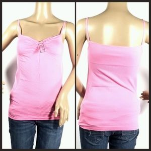 Pink Seamless Bombshell Spaghetti Strap Top